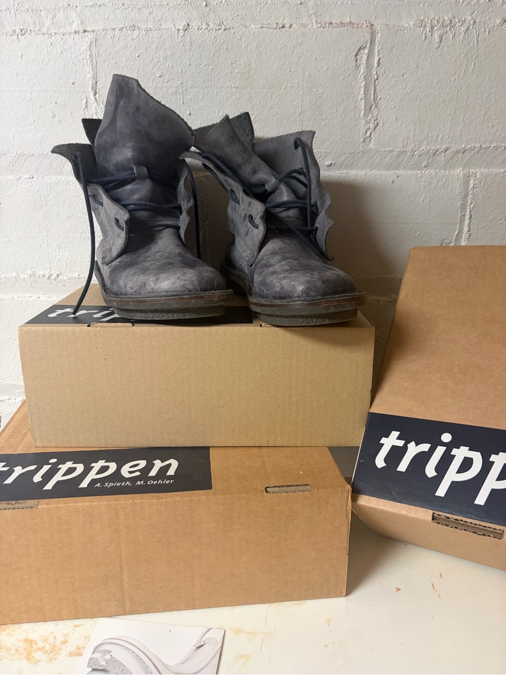 Trippen Women's Lace-Up Boots In Gray
